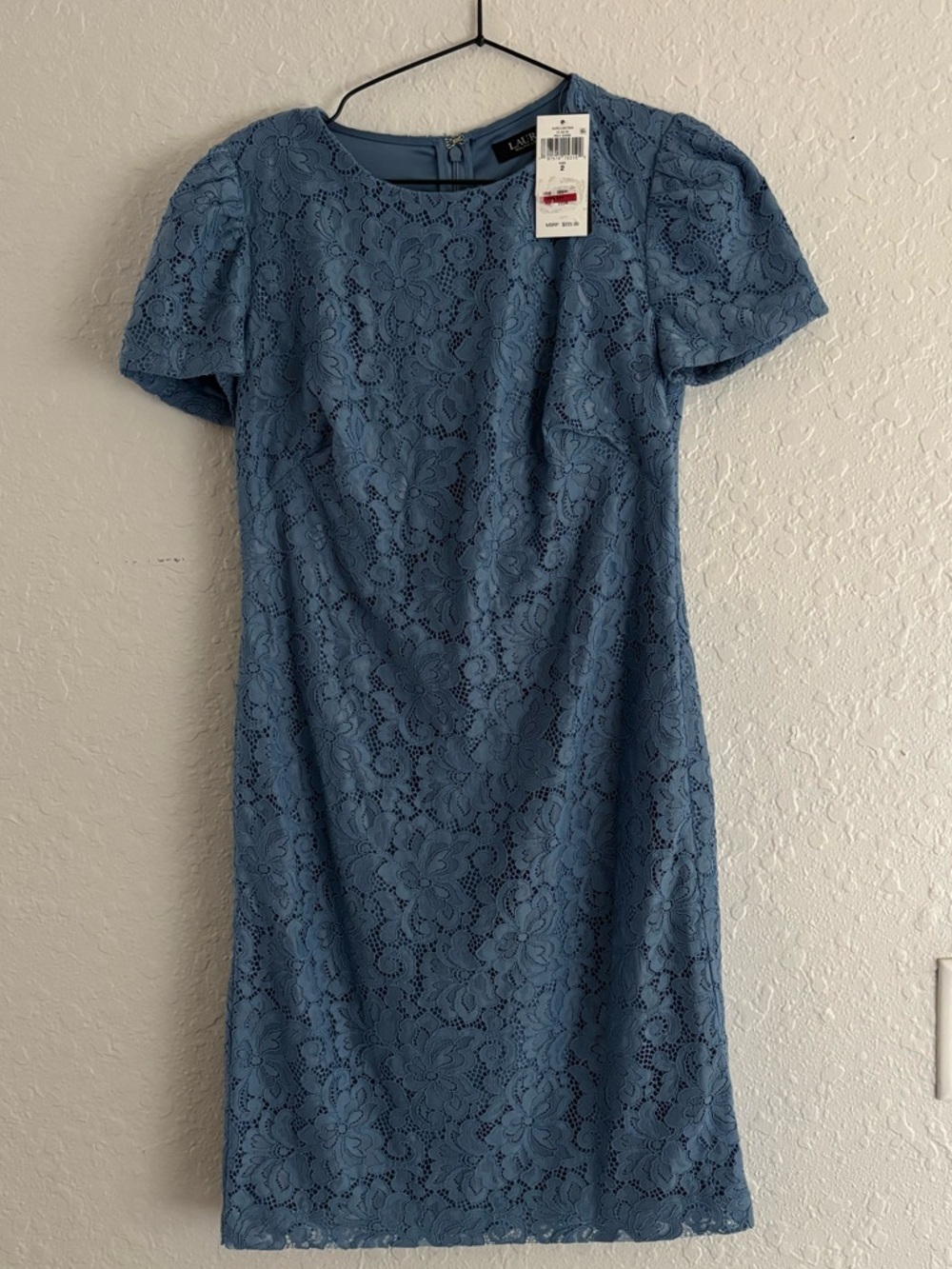 Lauren Ralph Lauren Lace Puff-Sleeve Cocktail Dress
